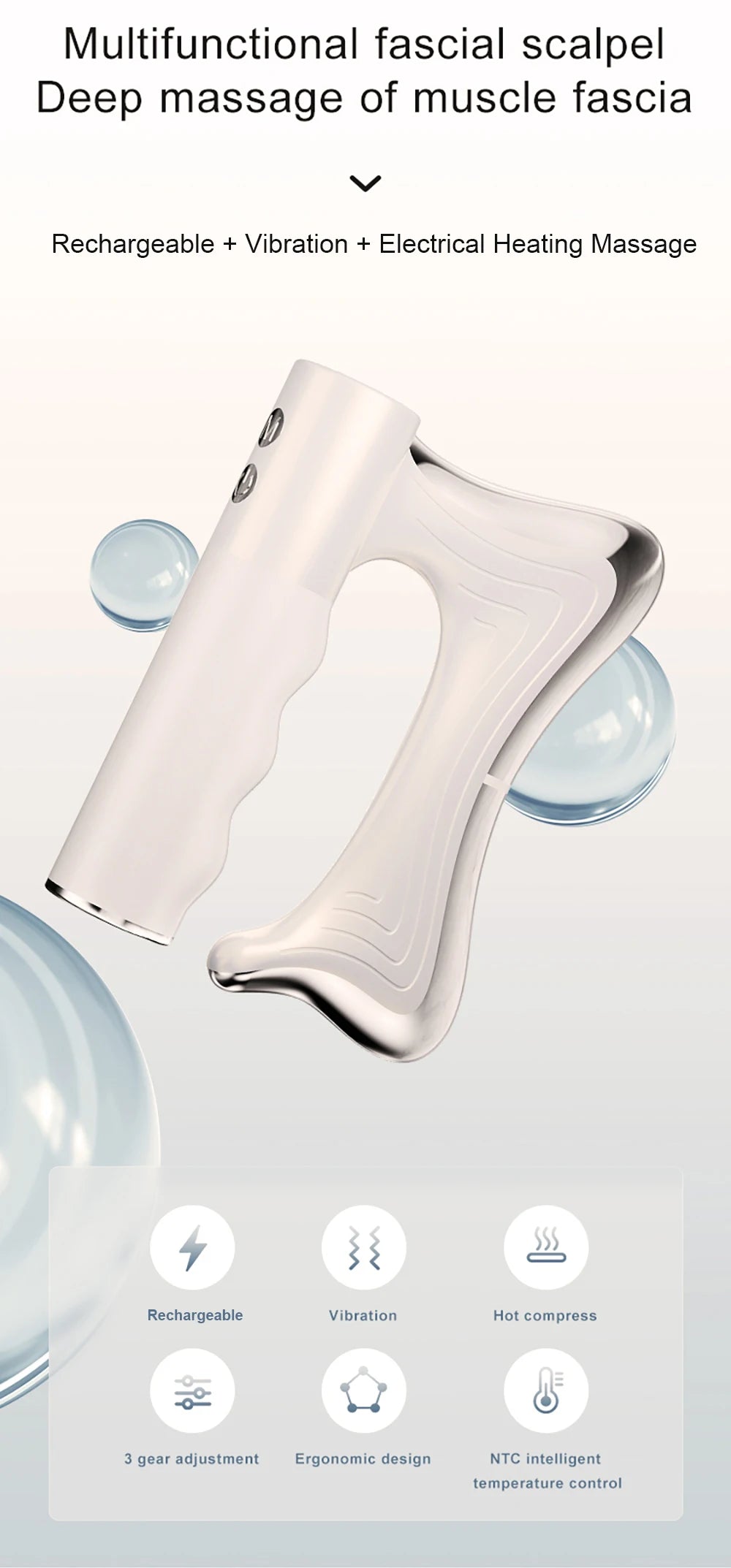 Electric Deep Tissue Massage Blade â€“ Heated Fascia Relaxation Tool