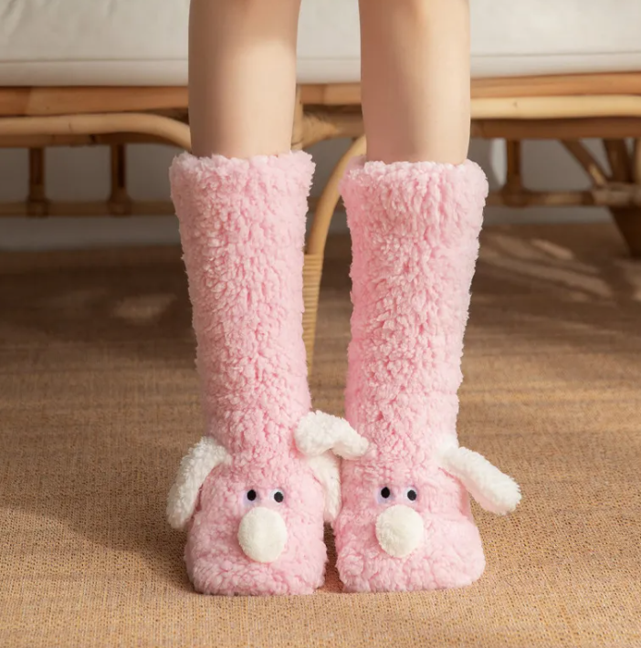 Womenâ€™s Plush Dog Socks
