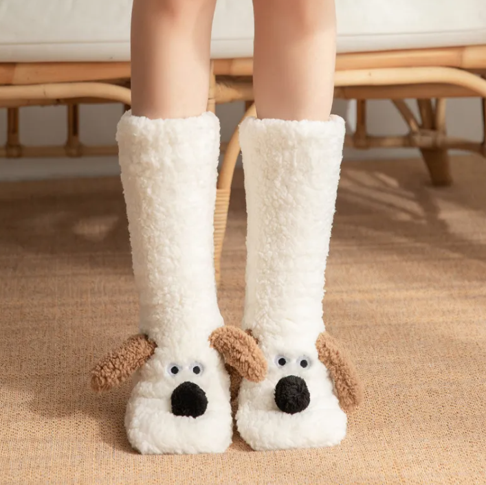 Womenâ€™s Plush Dog Socks