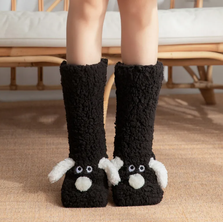 Womenâ€™s Plush Dog Socks